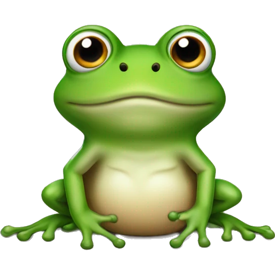 Frog with a mashroom had  emoji