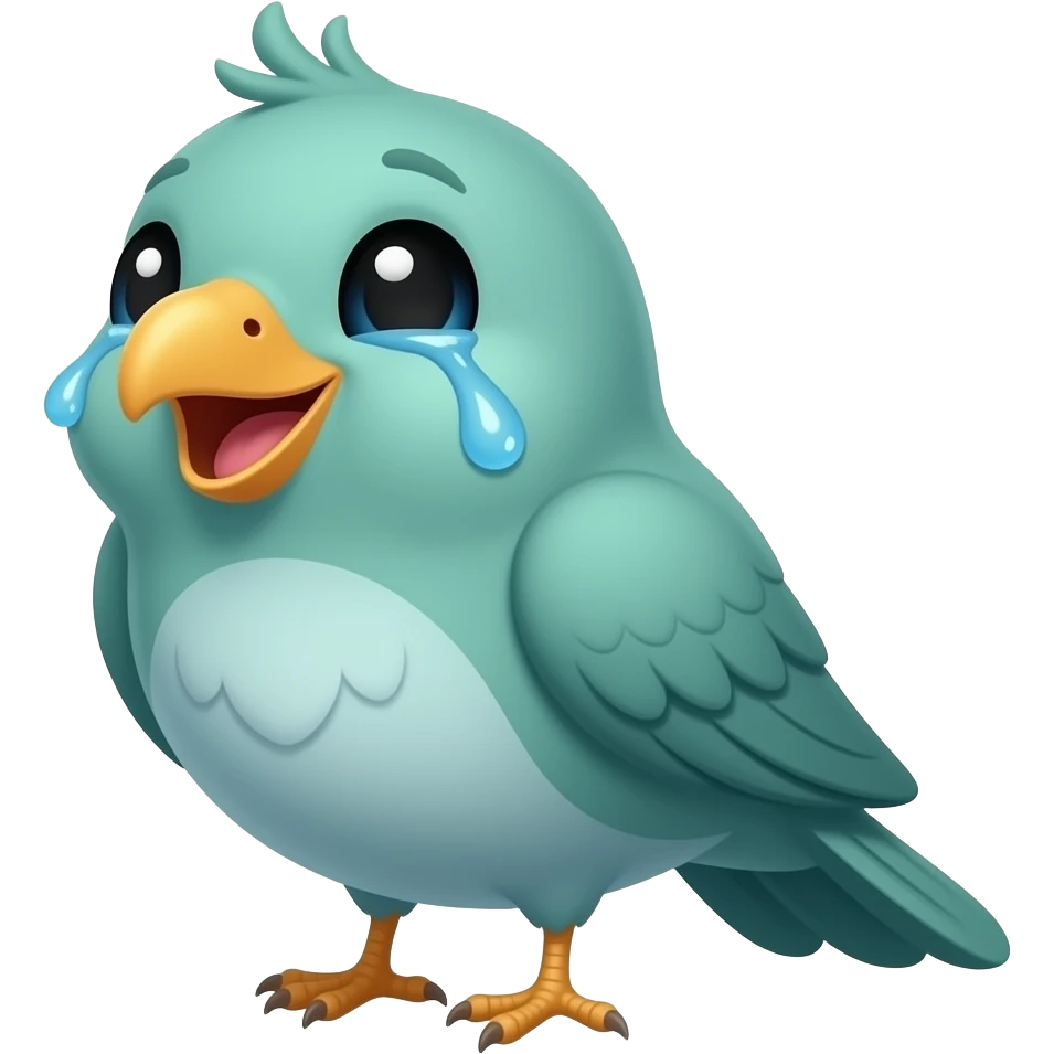 funny teal laughing with tears emoji