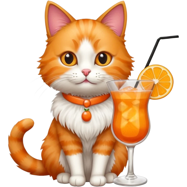 cat with a drink emoji