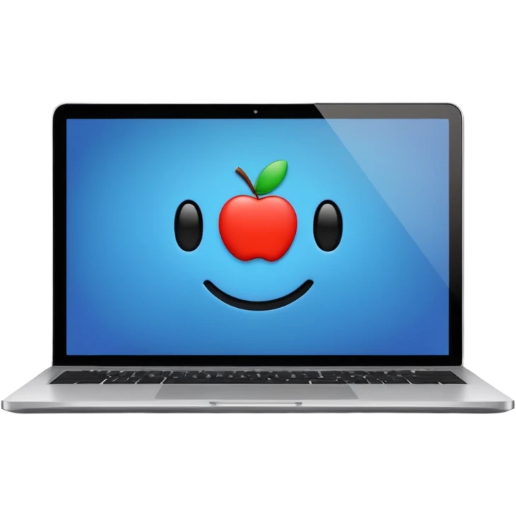 laptop with the Miro app open on screen, apple style emoji emoji