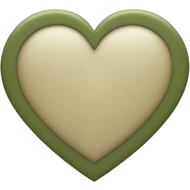 Khaki green heart emoji