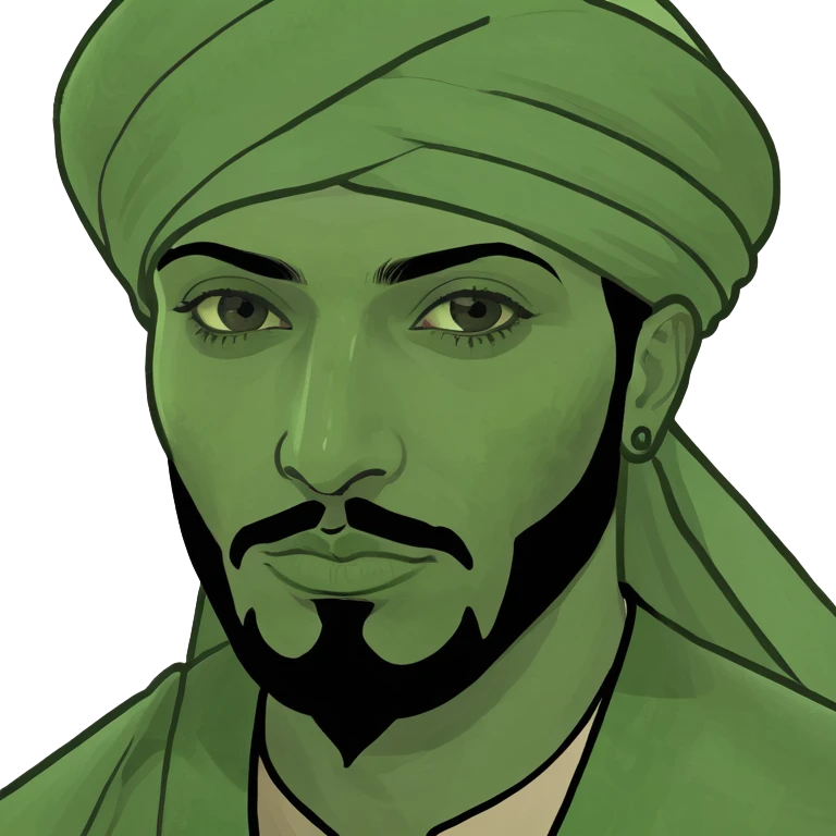Man wearing a jalabiya and turban emoji