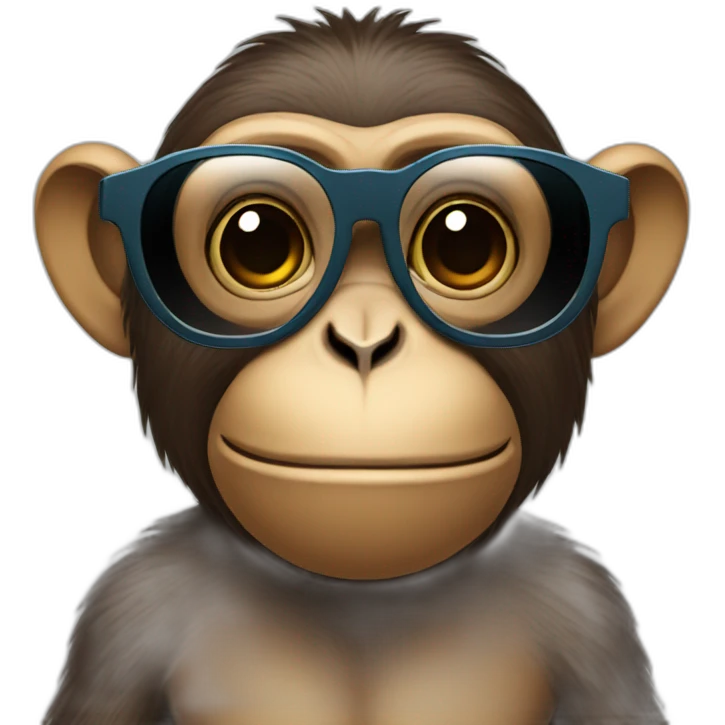 Monkey in sunglasses with iphone emoji