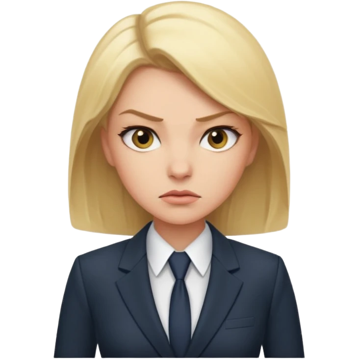 aggressive female boss in suit emoji