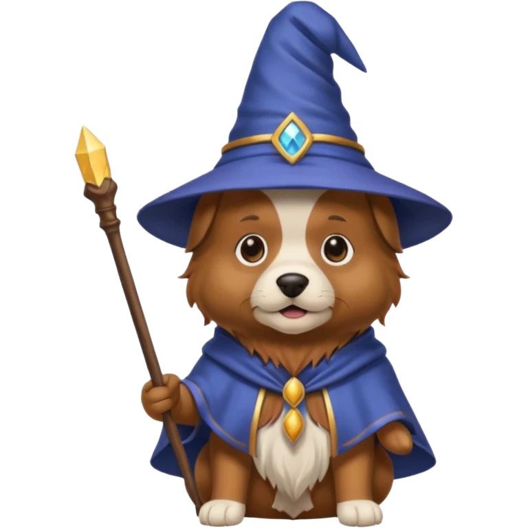 Dog wizard emoji