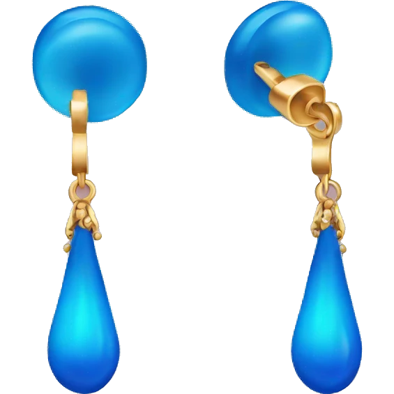 Blue earings emoji