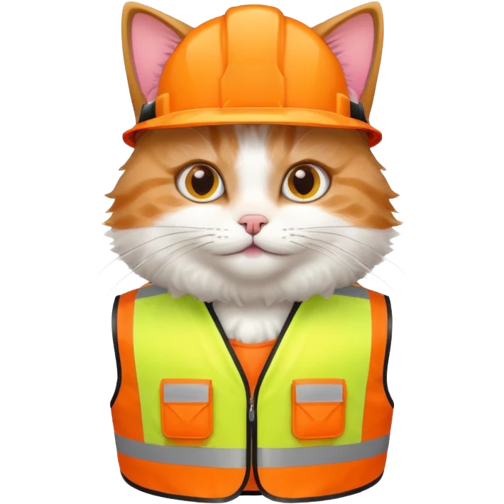 cat in hi-vis vest emoji