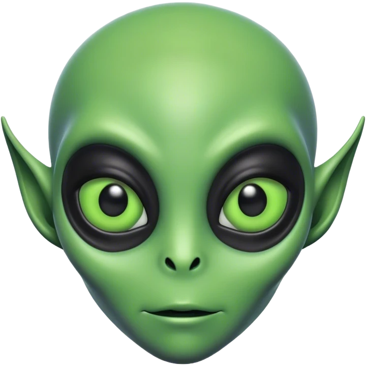 Alien with black eyes emoji