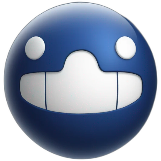 Sber logo in dark blue ball emoji