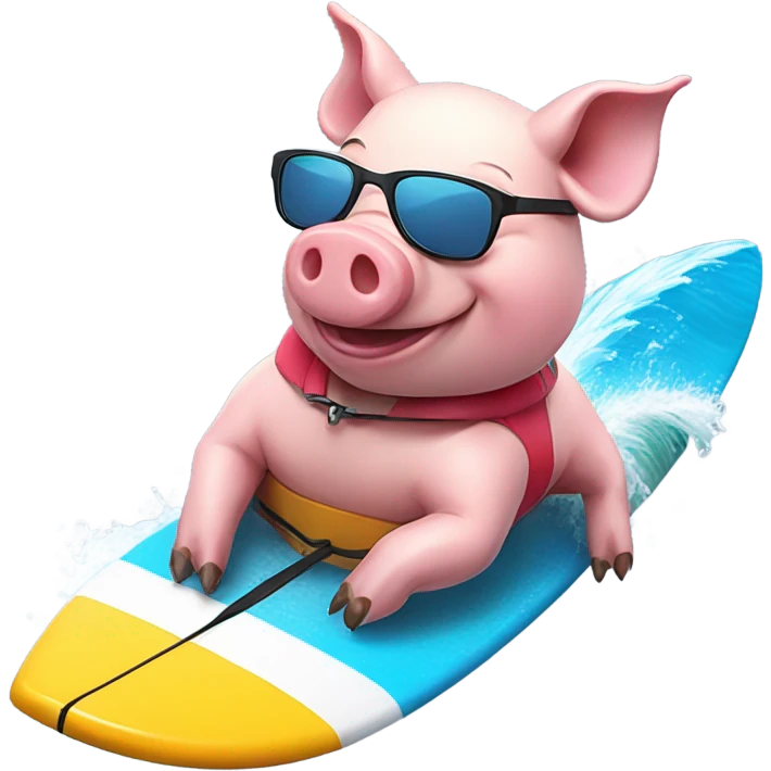 Pig surfing  emoji