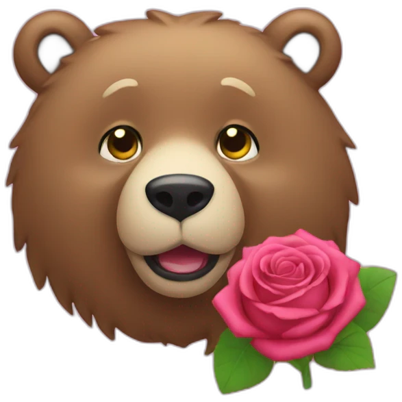 Un ours rose emoji