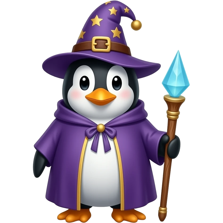 Penguin Wizard emoji