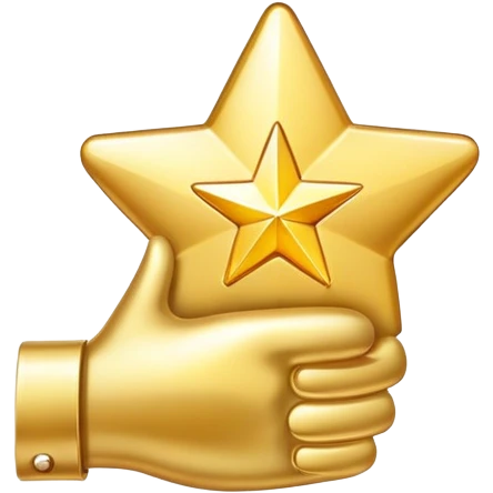 Thumbs up with a star, indicating good job emoji