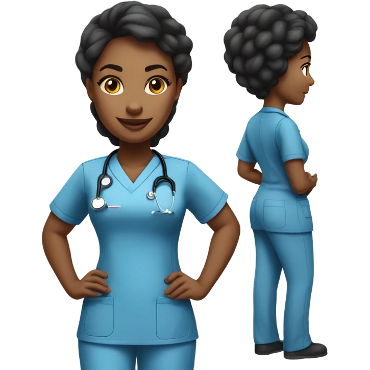 Black nurse boss emoji