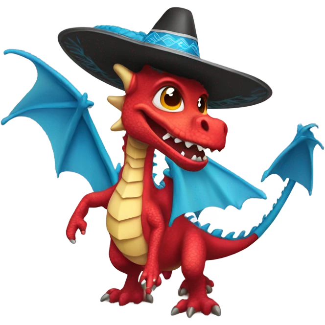 dragon avec un sombrero emoji