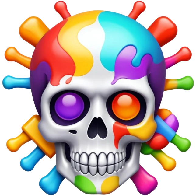 💀and 🤯 combined emoji
