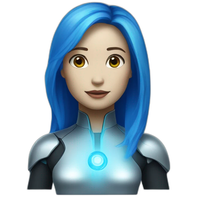 Blue Cortana Hologram emoji
