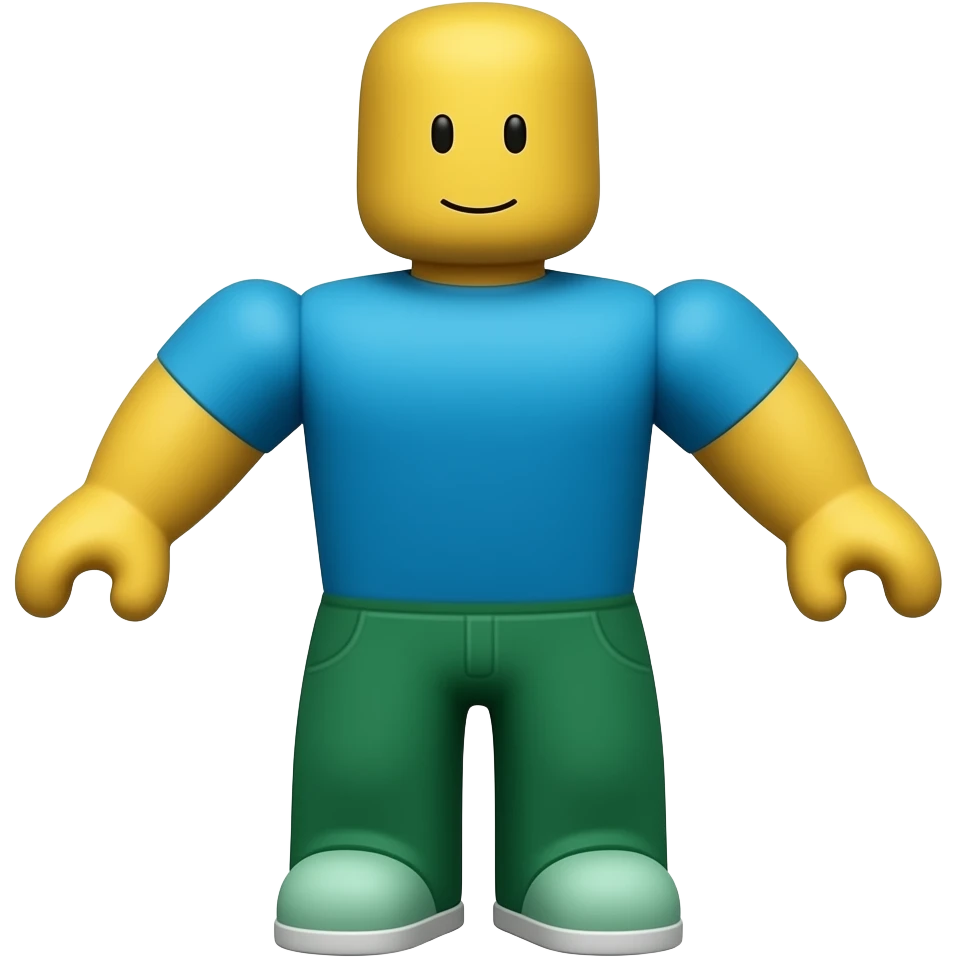 ROBLOX (Cabeça e braços amarelos, torso azul, calças verdes) emoji