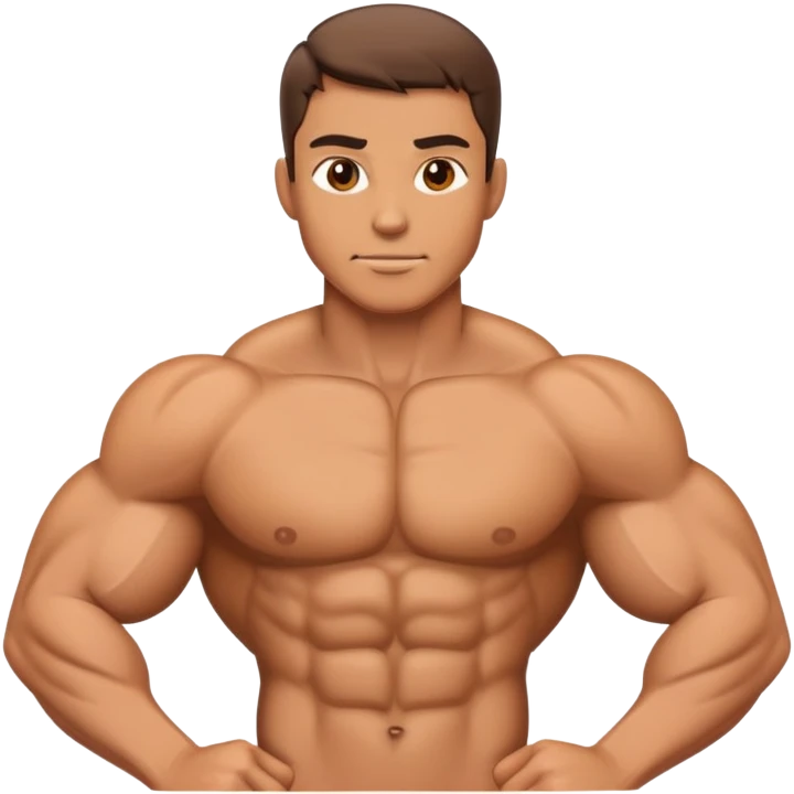 muscular male body no abs emoji
