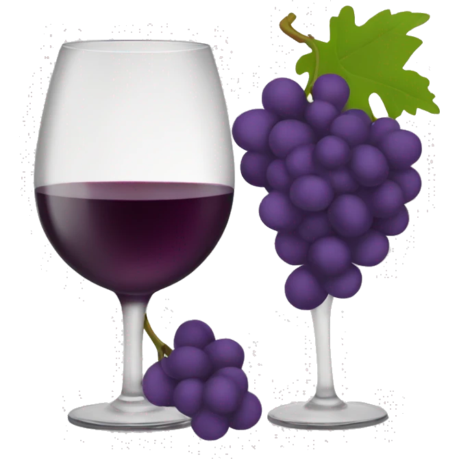 wine glass with grapes emoji