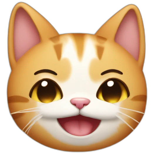 cat upside down crying and laughing emoji