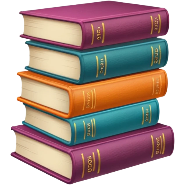 libros aesthetic de colores emoji