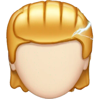 Lightening lifting toupee off of head with lightening blt emoji