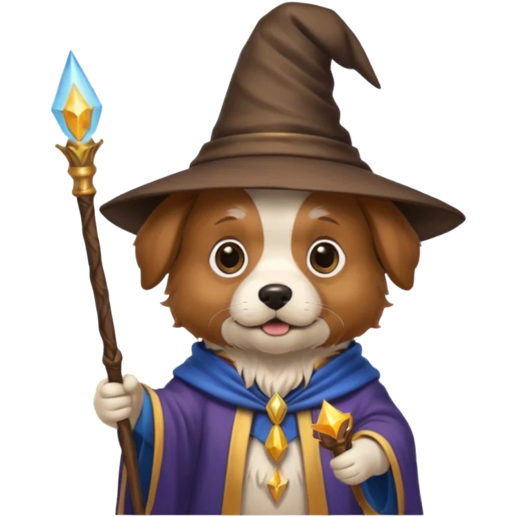 Dog wizard emoji
