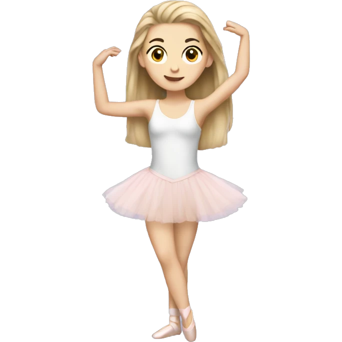 white girl wearing ballet clothes emoji