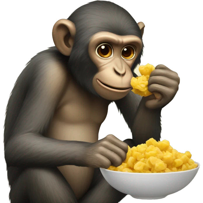 Monkey eating emoji