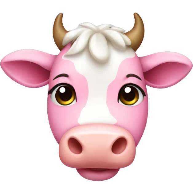 cute pink cow emoji