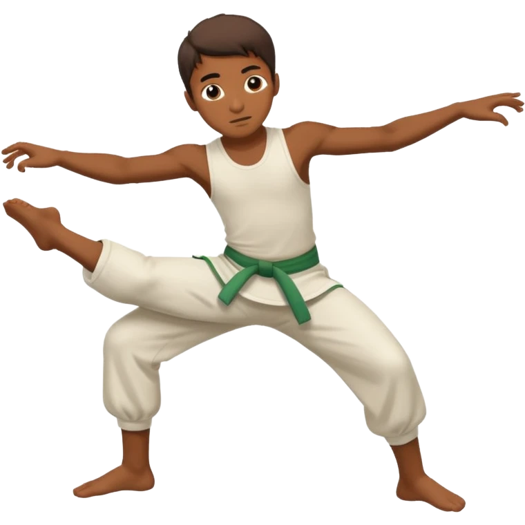 Faça um menino jogando capoeira  emoji