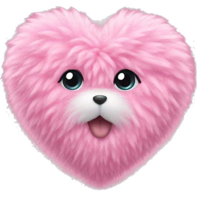 pink fluffy heart emoji