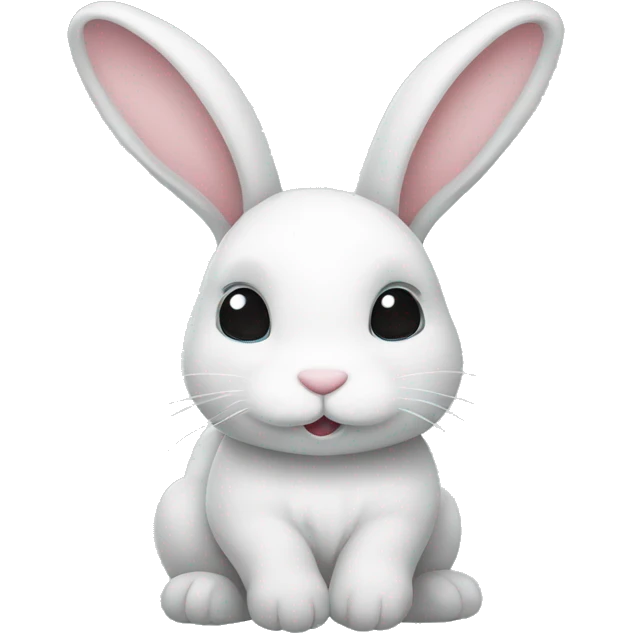 A bunny with a white heart emoji