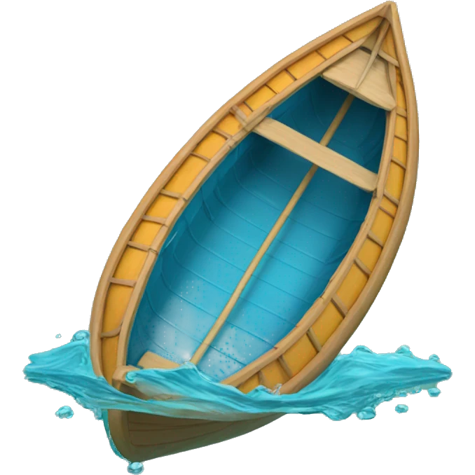 upside down canoe in the water emoji