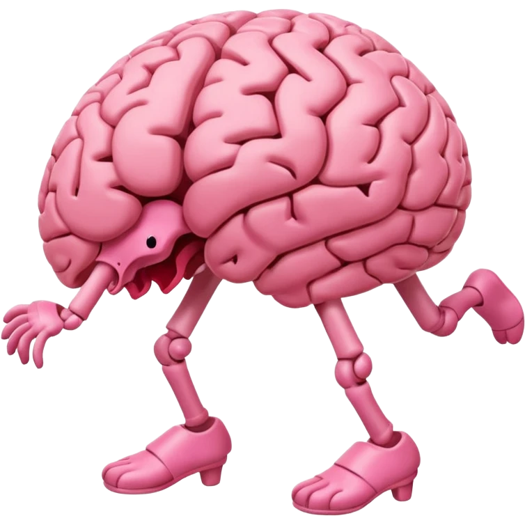 brain with legs emoji