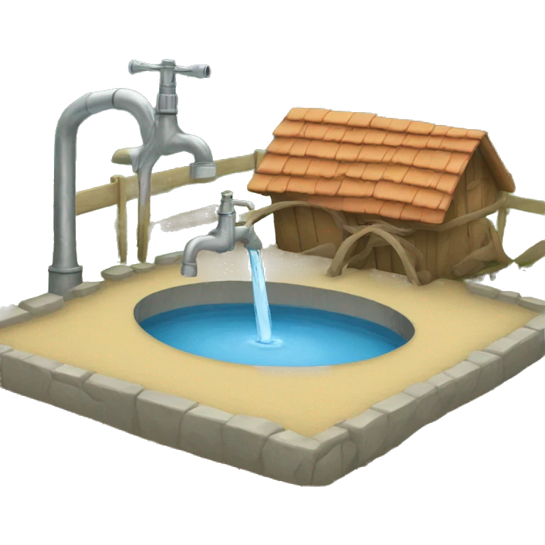 estanque de agua potable rural emoji