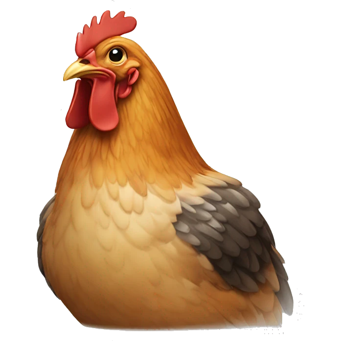 chicken shushing emoji