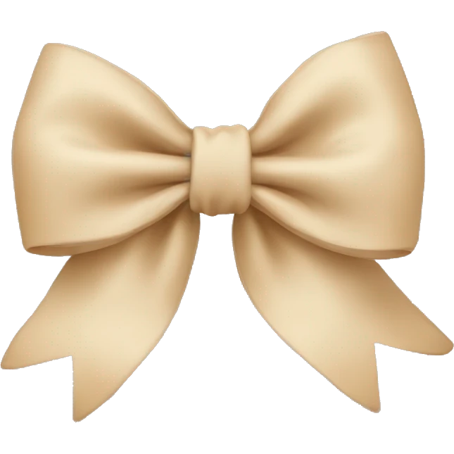 Beige bow emoji