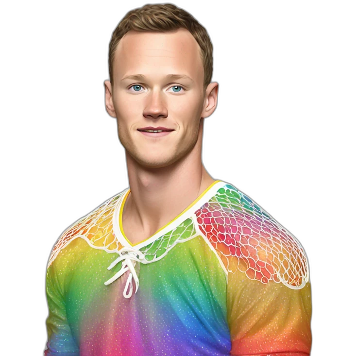 Fancy disco Jonathan Toews wearing rainbow lace shirt emoji