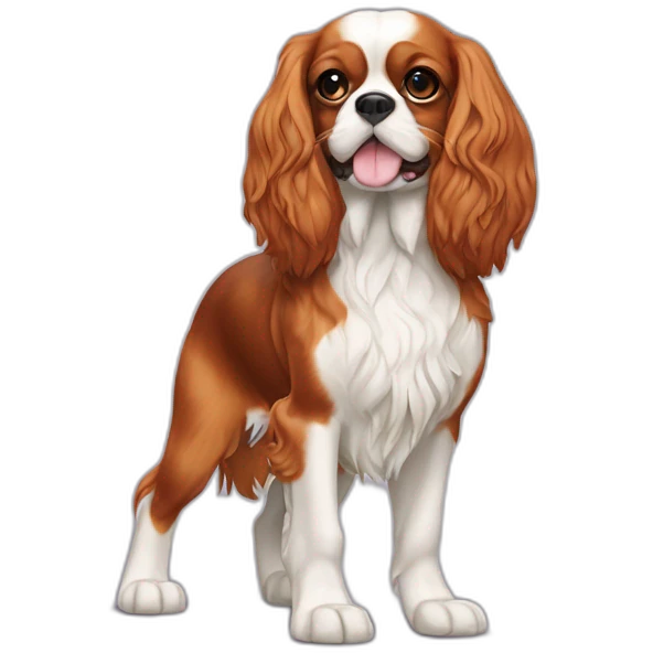 Cavalier King Charles Spaniel full body stand up emoji