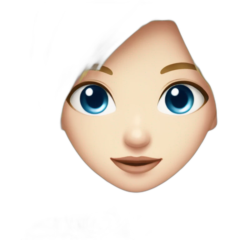anime blond girl with blue eyes holding a red rose emoji