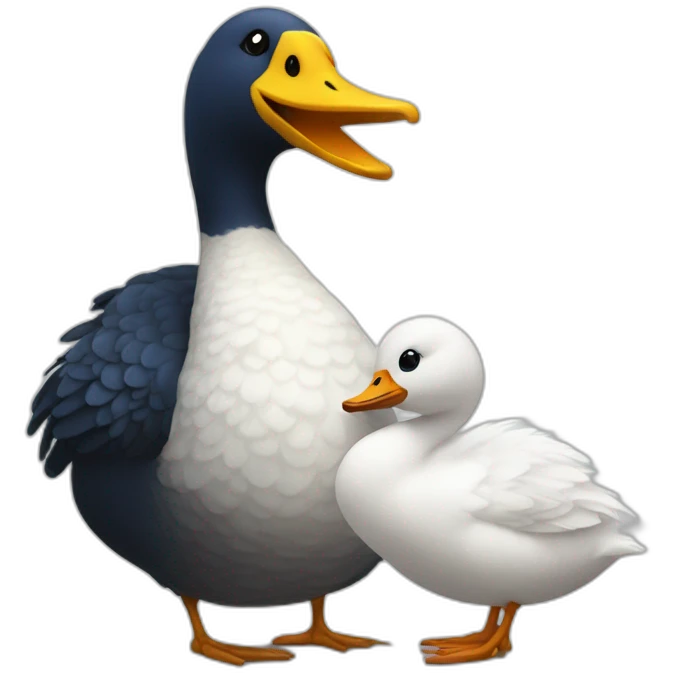 Pato y cisne emoji