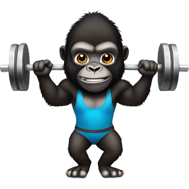 gorilla with barbell emoji