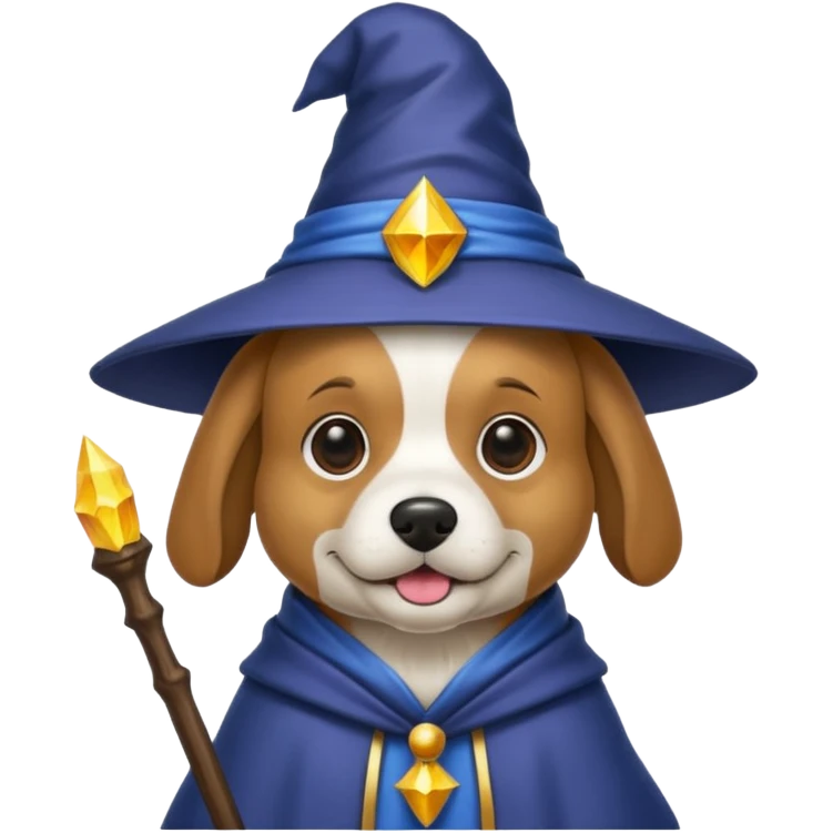 Dog wizard emoji