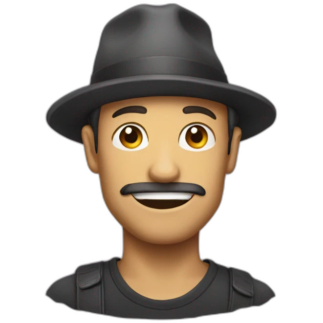 Bizarrap with a hat emoji