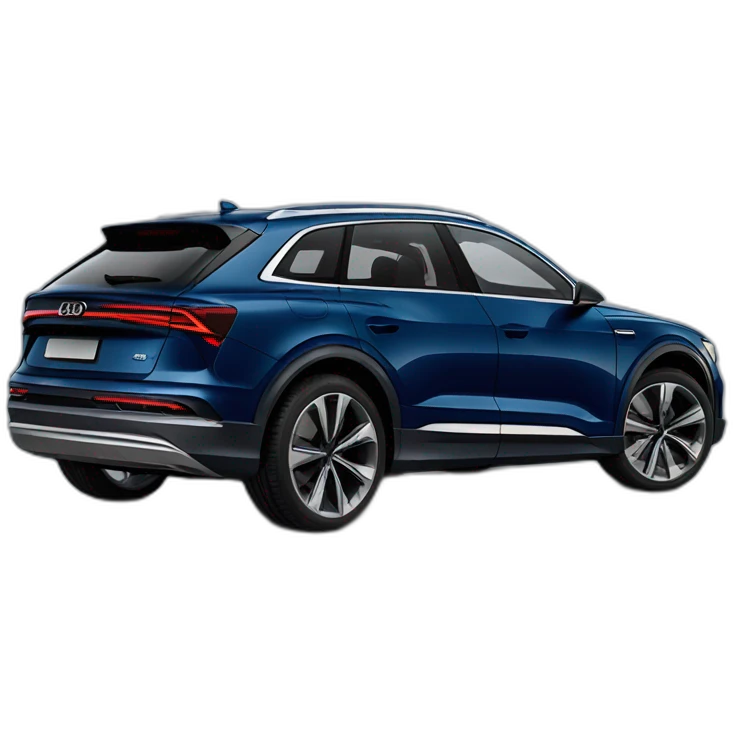 Dark blue Audi E-Tron with alloy rims emoji