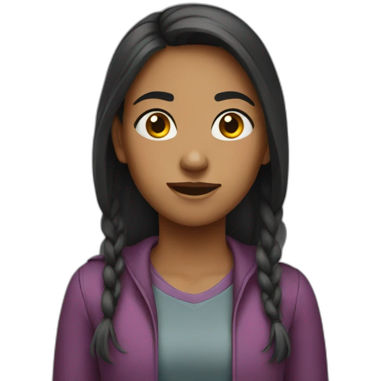 A girl broke in two part emoji