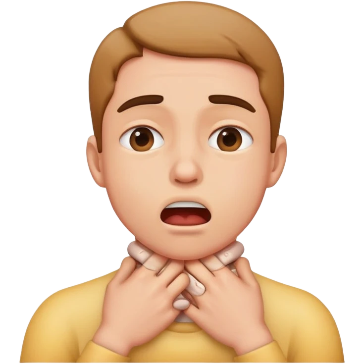 A person choking their self emoji
