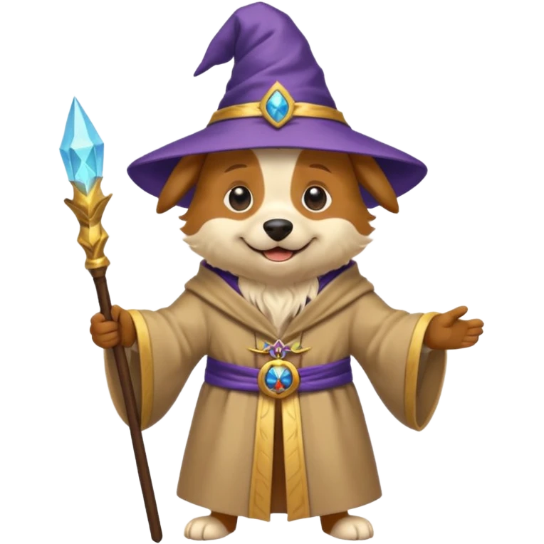 Dog wizard emoji